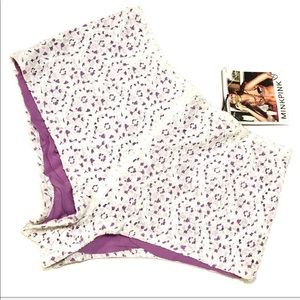 MINKPINK Lillian Lilac and White Lace Hot Shorts